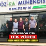 BOLUSPOR’A DESTEKLER ARTARAK SÜRÜYOR