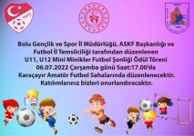 U11-U12 MİNİKLER FUTBOL TURNUVASINDA ÖDÜLLER SAHİPLERİNİ BULUYOR