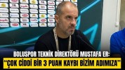 Boluspor Teknik Direktörü Mustafa Er: “Çok ciddi bir 3 puan kaybı bizim adımıza”