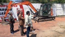 Stadyumda geri sayım başladı Başkan Bayrak, çalışmaları inceledi