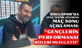 Boluspor’da genç teknik adamdan maç sonu açıklaması
