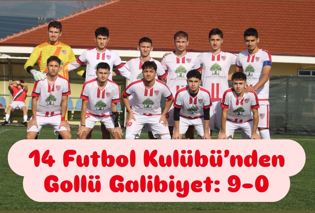 14 Futbol Kulübü’nden Gollü Galibiyet: 9-0