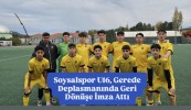 Soysalspor U16, Gerede Deplasmanında Geri Dönüşe İmza Attı