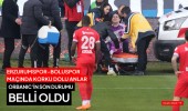 Erzurumspor-Boluspor maçında sahaya ambulans girdi